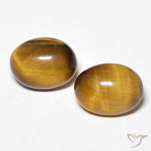 2.93ctw Naturel Marron chaud Œil de tigre, ovale, Opaque