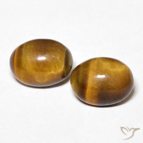 2.64ctw Naturel Brun doré Œil de tigre, ovale, Opaque