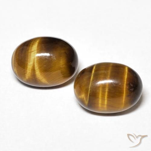 2.70ctw Naturel Marron chaud Œil de tigre, ovale, Opaque
