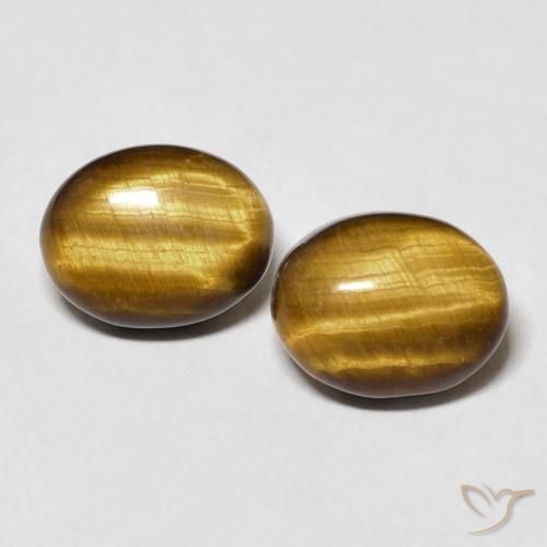 6.38ctw Naturel Brun doré Œil de tigre, ovale, Opaque