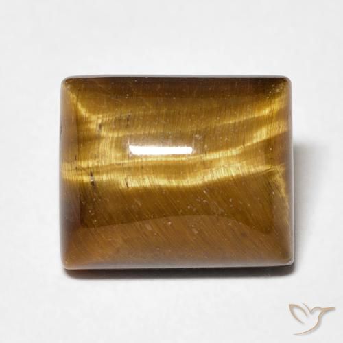 6.28ct Naturel Brun moyen Œil de tigre, Baquette, Opaque