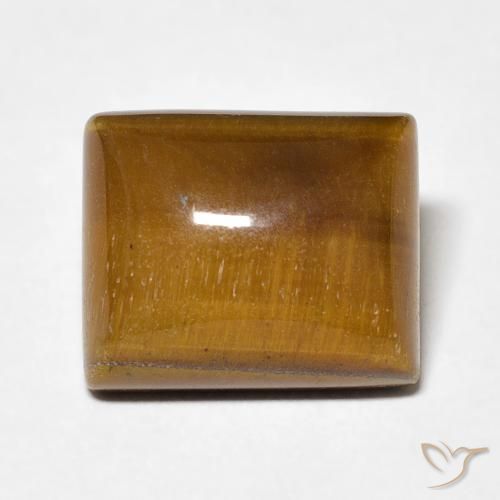 6.15ct Naturel Marron jaunâtre Œil de tigre, Baquette, Opaque