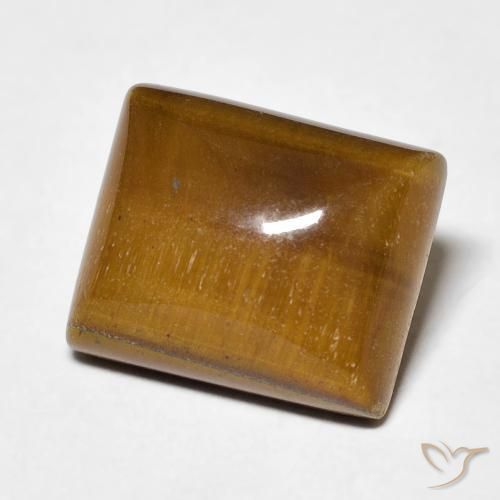 Œil de tigre Marron jaunâtre naturelle Baquette, 6.15 ct, Opaque