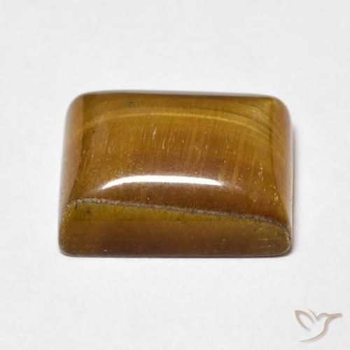 Œil de tigre Marron jaunâtre naturelle Baquette, 6.15 ct, Opaque
