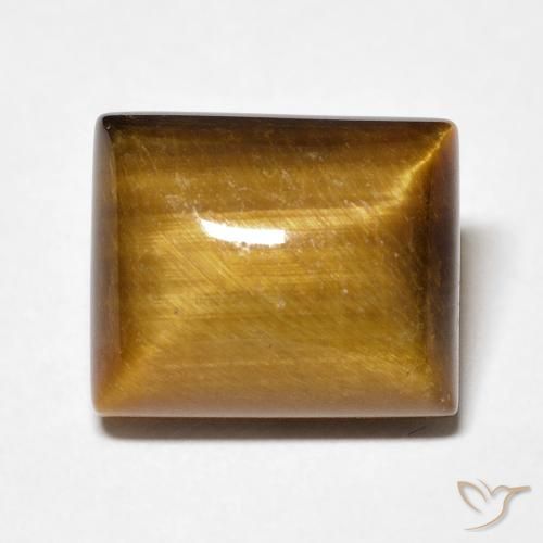 6.18ct Naturel Brun moyen Œil de tigre, Baquette, Opaque