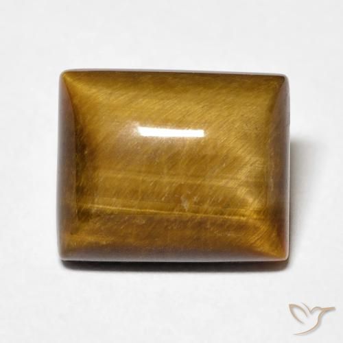 6.12ct Naturel Brun moyen Œil de tigre, Baquette, Opaque