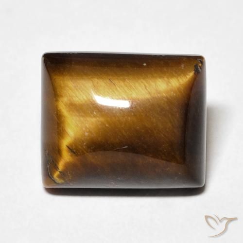 6.13ct Naturel Brun moyen Œil de tigre, Baquette, Opaque