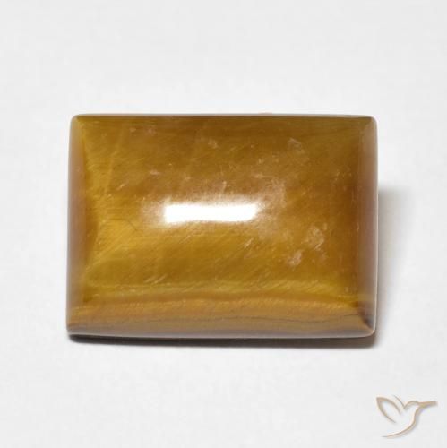 7.19ct Naturel Brun doré Œil de tigre, Baquette, Opaque