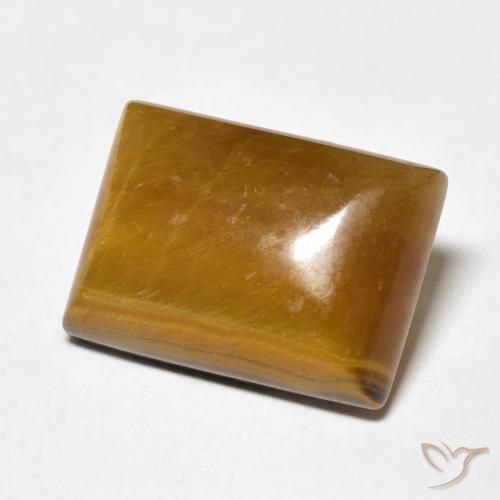 Œil de tigre Brun doré naturelle Baquette, 7.19 ct, Opaque