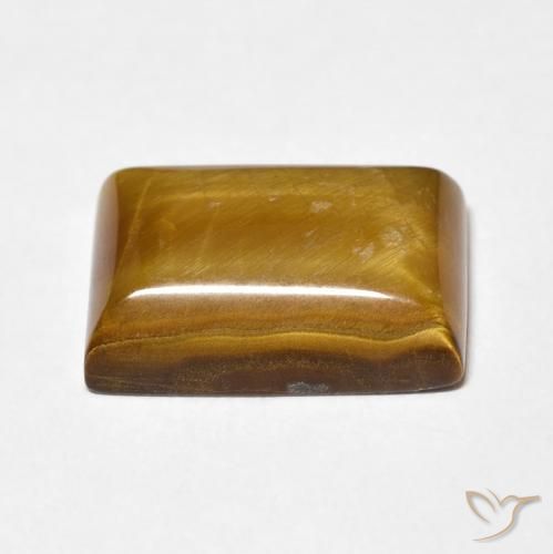 Œil de tigre Brun doré naturelle Baquette, 7.19 ct, Opaque