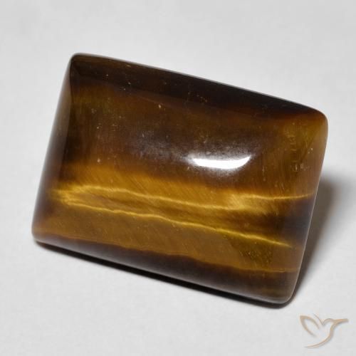 Œil de tigre Brun pain d'épices naturelle Baquette, 12.74 ct, Opaque