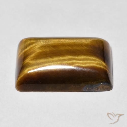 Œil de tigre Brun pain d'épices naturelle Baquette, 12.74 ct, Opaque