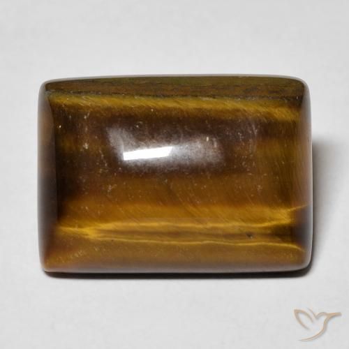 13.54ct Naturel Brun pain d'épices Œil de tigre, Baquette, Opaque