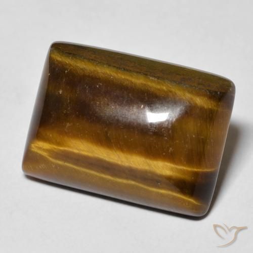 Œil de tigre Brun pain d'épices naturelle Baquette, 13.54 ct, Opaque