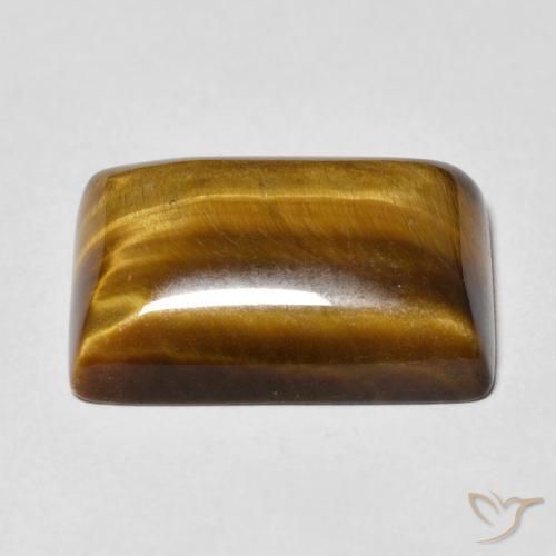 Œil de tigre Brun pain d'épices naturelle Baquette, 13.54 ct, Opaque