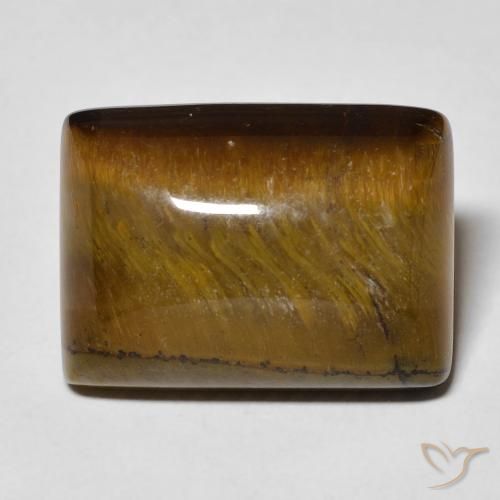 13.99ct Naturel Marron chaud Œil de tigre, Baquette, Opaque