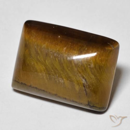 Œil de tigre Marron chaud naturelle Baquette, 13.99 ct, Opaque