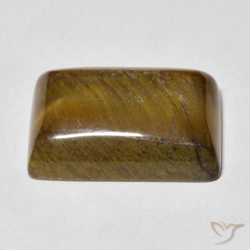 Œil de tigre Marron chaud naturelle Baquette, 13.99 ct, Opaque