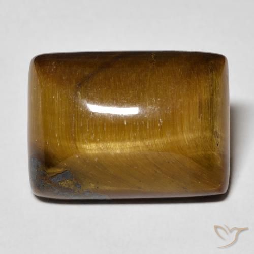 14.24ct Naturel Brun pain d'épices Œil de tigre, Baquette, Opaque