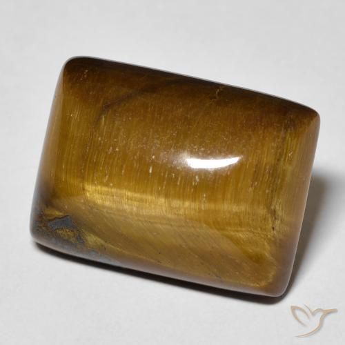 Œil de tigre Brun pain d'épices naturelle Baquette, 14.24 ct, Opaque