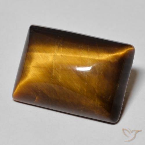 Œil de tigre Brun doré naturelle Baquette, 13.01 ct, Opaque