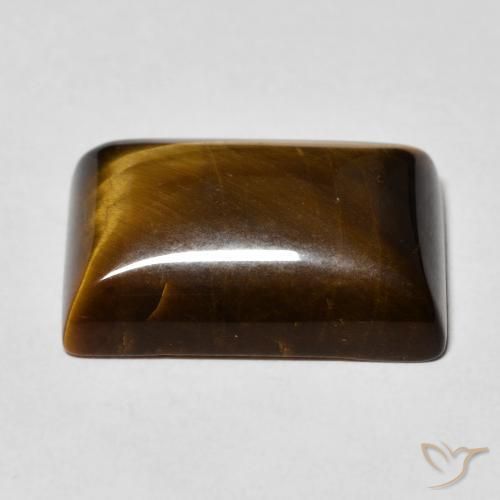 Œil de tigre Brun doré naturelle Baquette, 13.01 ct, Opaque