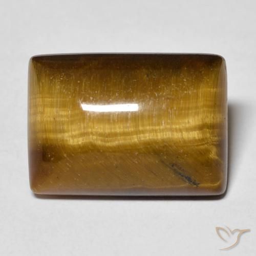 12.68ct Naturel Marron chaud Œil de tigre, Baquette, Opaque