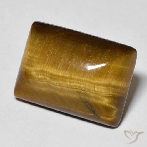 Œil de tigre Marron chaud naturelle Baquette, 12.68 ct, Opaque