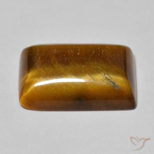 Œil de tigre Marron chaud naturelle Baquette, 12.68 ct, Opaque