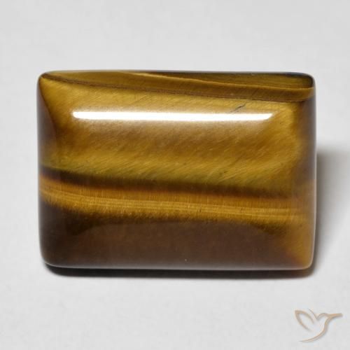 12.82ct Naturel Brun doré Oeil de Tigre, Baquette, Opaque