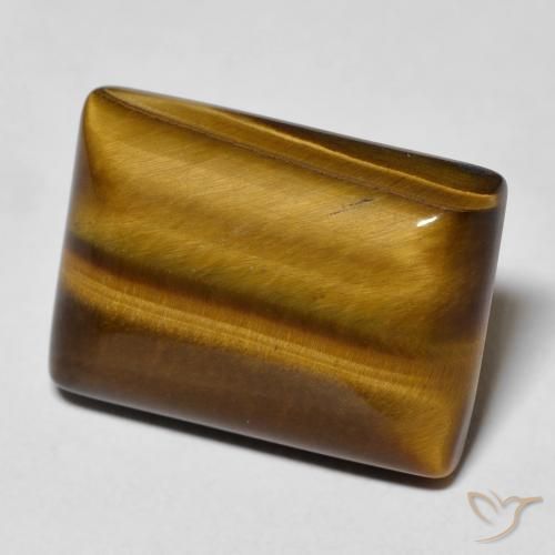 Œil de tigre Brun doré naturelle Baquette, 12.82 ct, Opaque
