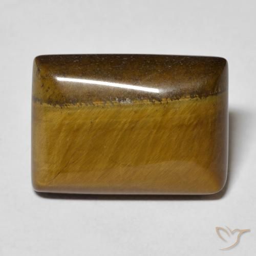 11.12ct Naturel Brun moyen Œil de tigre, Baquette, Opaque