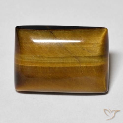 10.74ct Naturel Marron chaud Œil de tigre, Baquette, Opaque