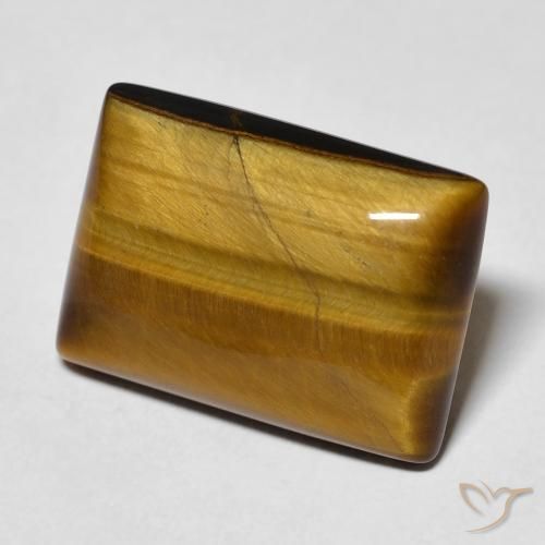 Œil de tigre Marron chaud naturelle Baquette, 10.74 ct, Opaque