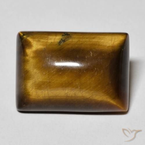 12.62ct Naturel Brun moyen Œil de tigre, Baquette, Opaque