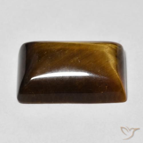 Œil de tigre Brun moyen naturelle Baquette, 12.62 ct, Opaque
