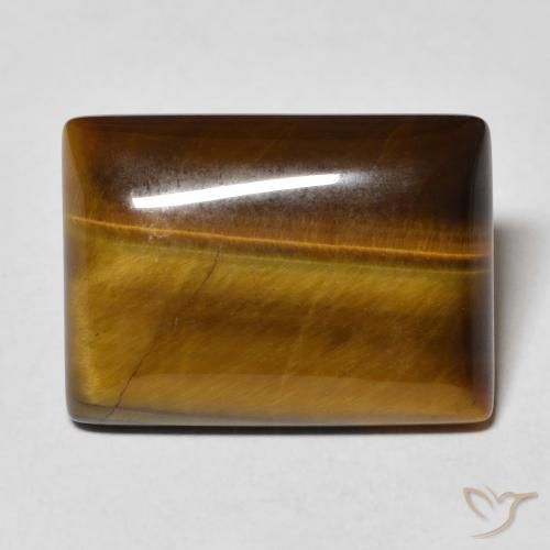 11.19ct Naturel Brun doré Œil de tigre, Baquette, Opaque