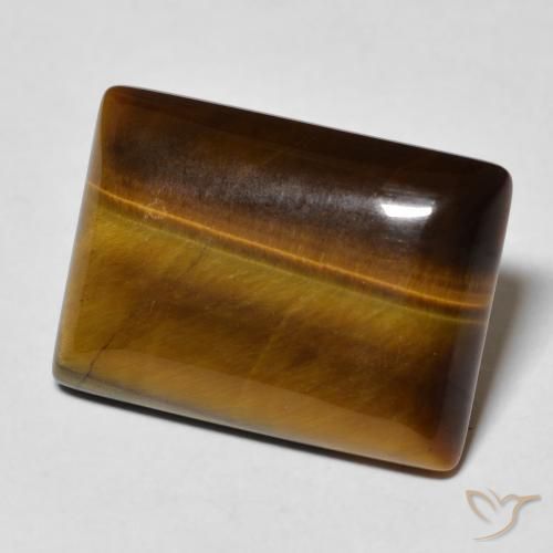 Œil de tigre Brun doré naturelle Baquette, 11.19 ct, Opaque