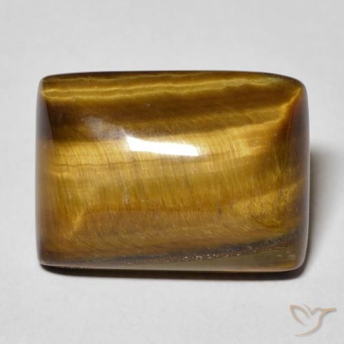 13.92ct Naturel Marron chaud Œil de tigre, Baquette, Opaque