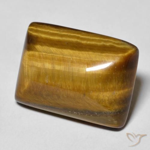 Œil de tigre Marron chaud naturelle Baquette, 13.92 ct, Opaque