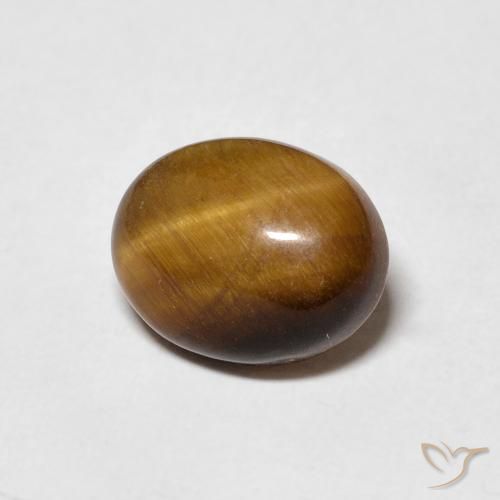 Œil de tigre Marron jaunâtre naturelle ovale, 2.80 ct, Opaque