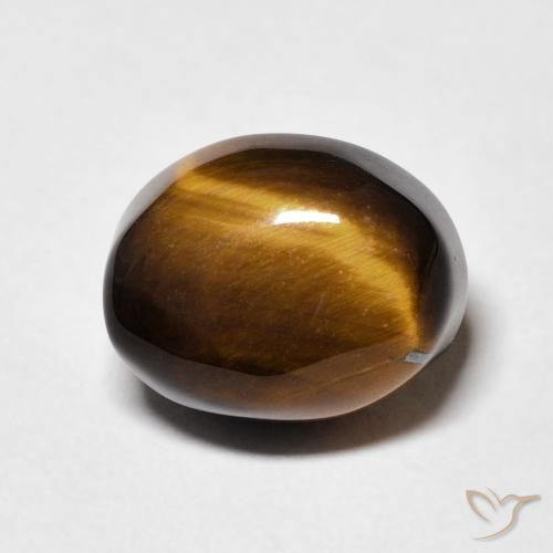 5.77ct Naturel Brun doré Œil de tigre, ovale, Opaque, Photo A
