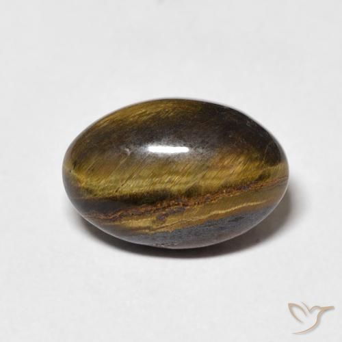 4.23ct Naturel Marron chaud Œil de tigre, ovale, Opaque