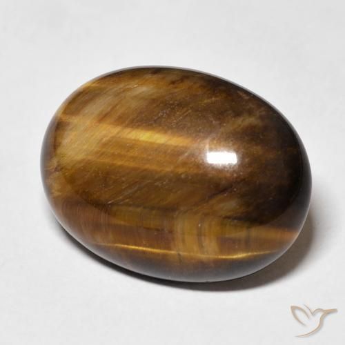 Œil de tigre Marron chaud naturelle ovale, 14.47 ct, Opaque