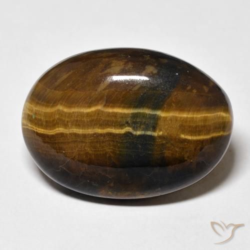 25.59ct Naturel Marron chaud Œil de tigre, ovale, Opaque