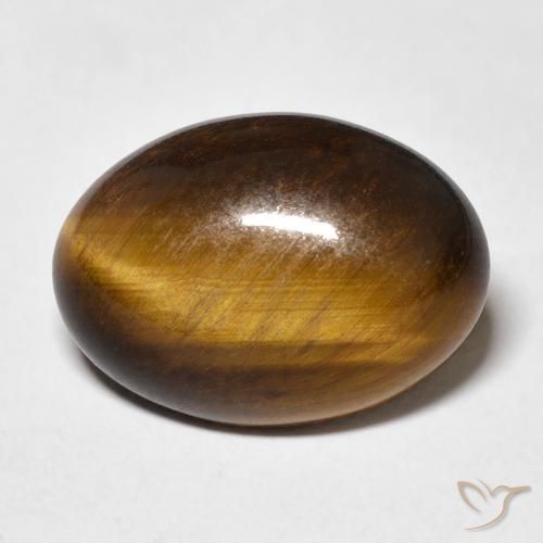 10.57ct Naturel Marron jaunâtre Œil de tigre, ovale, Opaque