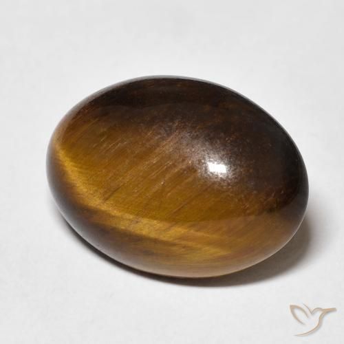 Œil de tigre Marron jaunâtre naturelle ovale, 10.57 ct, Opaque