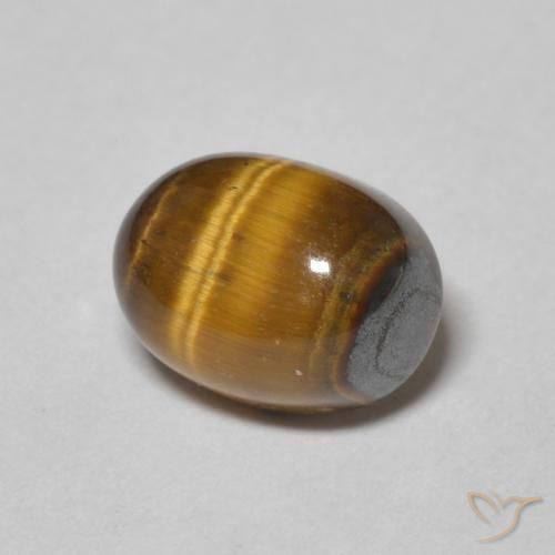 Œil de tigre Marron jaunâtre naturelle ovale, 2.15 ct, Opaque