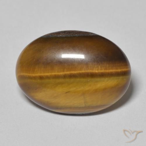 8.67ct Naturel Marron jaunâtre Œil de tigre, ovale, Opaque