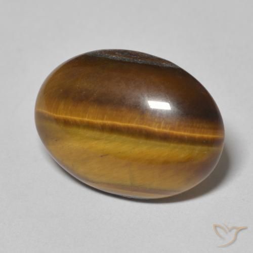 Œil de tigre Marron jaunâtre naturelle ovale, 8.67 ct, Opaque